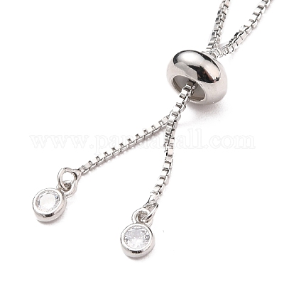 Регулируемые латунные браслеты из микропаве из циркония и боло BJEW-JB05633-1