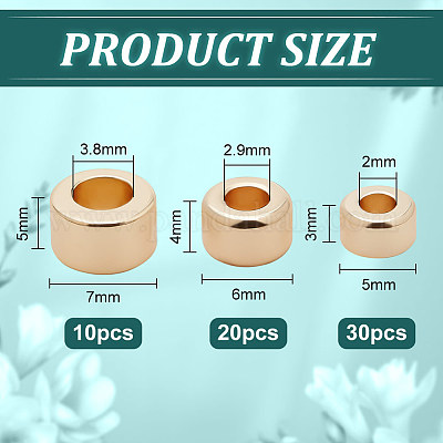 60шт 3 стиля латунные бусины KK-BC0012-39-1