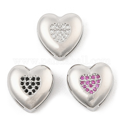 Латунные микро проложить кубического циркония слайд подвески ZIRC-I068-07P-1