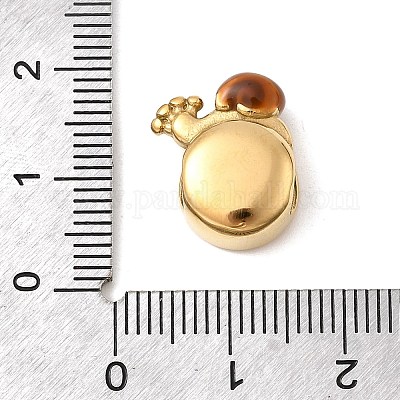 304 нержавеющая сталь эмалированные европейские бусины STAS-D153-33G-1