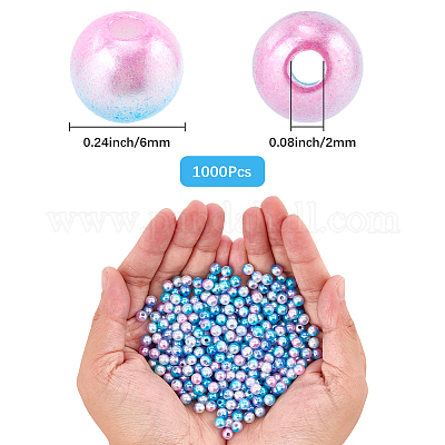 Абс пластмасса имитация жемчужина круглые бусины&nbsp;SACR-SP0001-31B-02-1