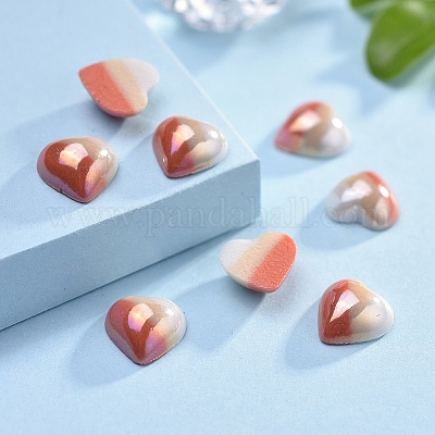 Непрозрачные стеклянные кабошоны GGLA-S038-08B-10x10-1