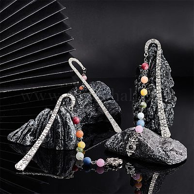 Ahademaker 5 шт. 5 стильные закладки из сплава в тибетском стиле AJEW-GA0004-85-1