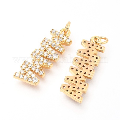 Латунные микропаве прозрачные подвески с фианитом X-ZIRC-O036-04G-1