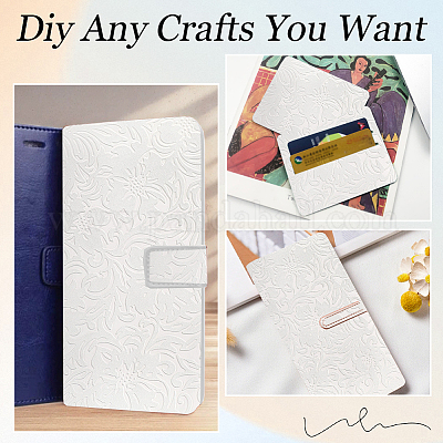 1 лист тисненой ткани с цветочным узором из искусственной кожи DIY-CL0002-19E-1