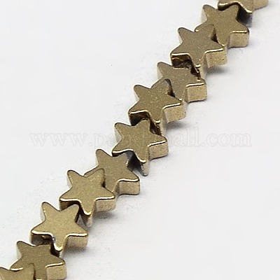 Гальванизировать немагнитных синтетический гематит бисер пряди G-J173-4x4mm-M-1