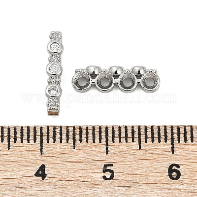 Латунные микропаве прозрачные кубические циркониевые распорки KK-P302-26P-1