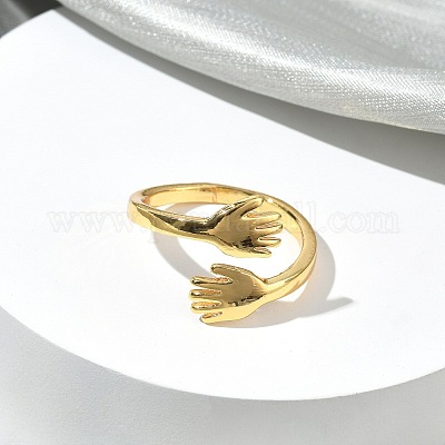 Messing Manschettenringe&nbsp;RJEW-D341-03G-1