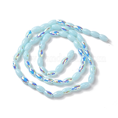 Нити бусин с цветным гальваническим покрытием ab EGLA-H104-03G-1