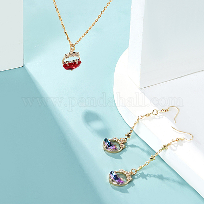 16 шт. 8-х цветные граненые прозрачные стеклянные подвески&nbsp;GLAA-PH0001-30-1