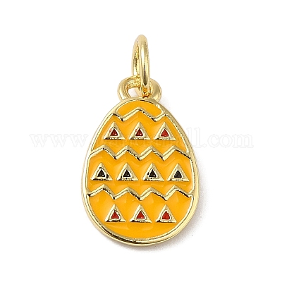 Подвески из латуни с покрытием из эмали KK-B092-21G-03-1