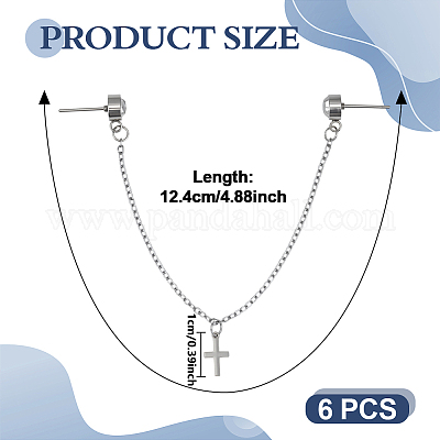 6 шт. булавки для шляп из нержавеющей стали 304&nbsp;HJEW-DR00267-1