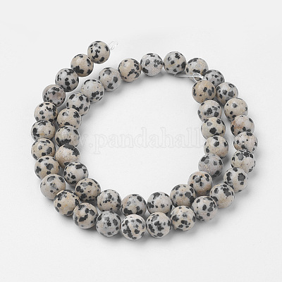 Естественно Далматин яшма шарик нити G-G735-68-8mm-1