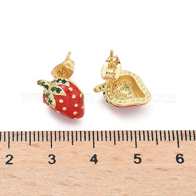 Серьги-гвоздики из латуни EJEW-Q017-04G-1