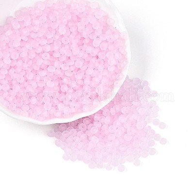 Прозрачные матовые цветные стеклянные бусины SEED-T007-12L-1