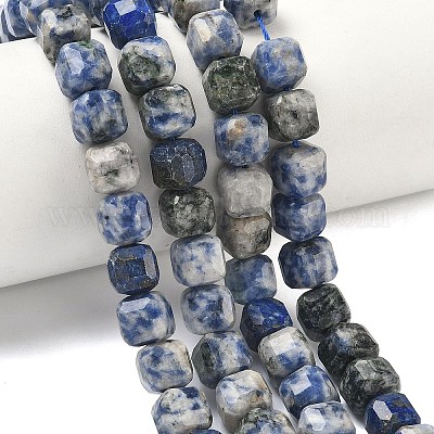 Натуральное синее пятно нитки из бисера яшмы&nbsp;G-C267-A20-1