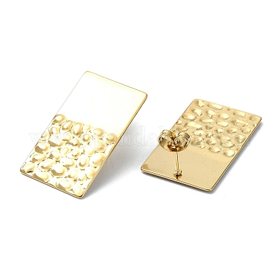 Серьги-гвоздики из нержавеющей стали 201 с ионным покрытием (IP) EJEW-K270-30G-1