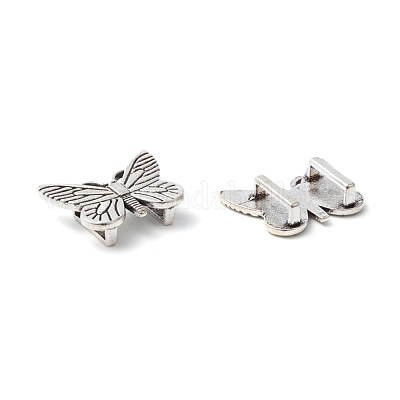 Антикварная посеребренные тибетском стиле бабочки слайд подвески X-TIBE-4818-AS-FF-1