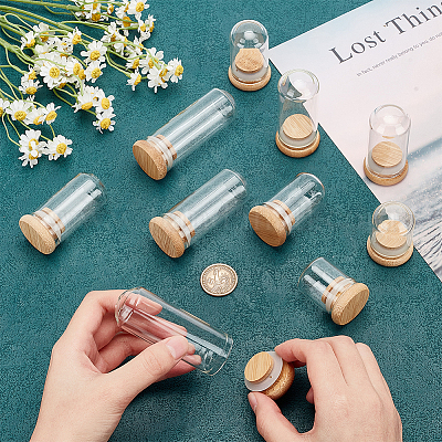 10 шт. 5-х стилистическая прозрачная стеклянная бутылка AJEW-PH0011-40-1