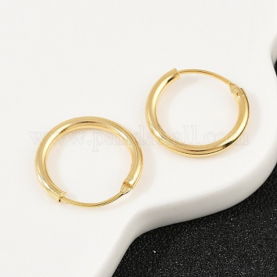 Латунные серьги обруча EJEW-F378-02G-1