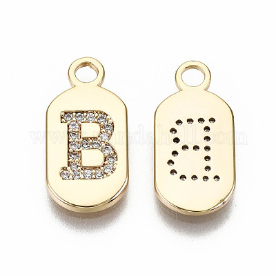 Латунные микропаве прозрачные подвески с фианитом KK-S360-052B-NF-1