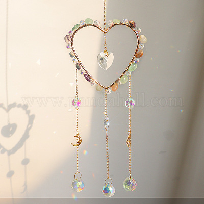 Подвеска-ловец солнца из флюоритового хрусталя PW-WG1FEFC-04-1