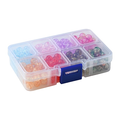 200 шт. 8 цвета прозрачные хрустящие акриловые бусины CACR-FS0001-03-1