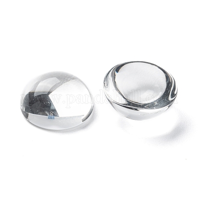 Прозрачный полукруглый стеклянные кабошоны GGLA-R027-16mm-1
