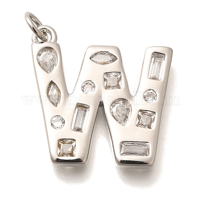 Латунные микропаве прозрачные подвески с фианитом KK-G521-01P-W-1
