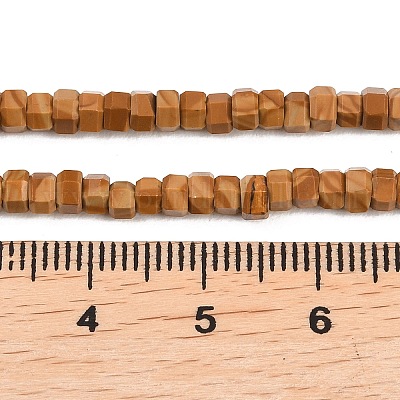 Натуральный желтый дерево кружева камень бусины пряди&nbsp;G-G345-C13-2x4mm-1