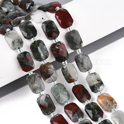 Натуральные африканские бусины из кровавого камня G-T139-87-1
