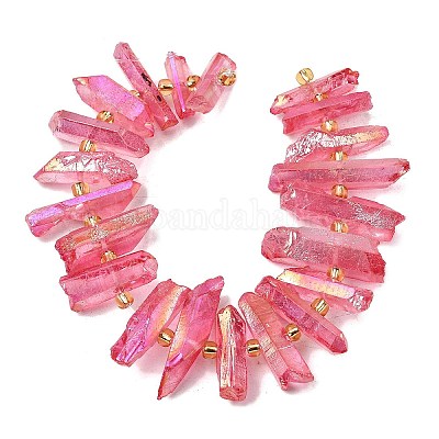 Гальванические природный кристалл кварца бусы пряди G-F800-F12-1