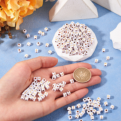 Непрозрачные акриловые бусины MACR-TAG0001-07T-1