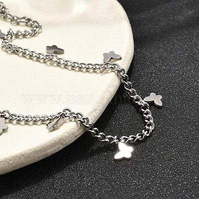 Браслеты-бабочки из нержавеющей стали 304 BJEW-R021-06P-1