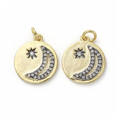 Латунные микропаве прозрачные подвески с фианитом KK-I658-67-1