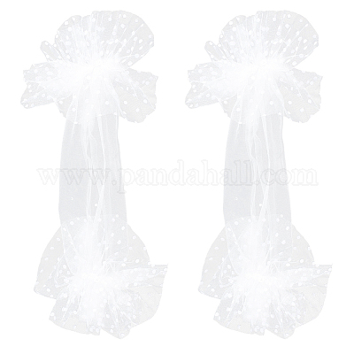 Полиэстеровая кружевная ткань с пластиковыми рукавами AJEW-WH20009-45-1