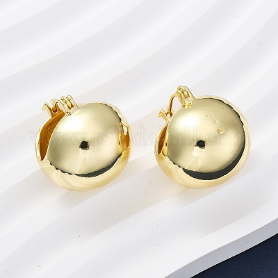 Латунные серьги обруча EJEW-D273-01G-1