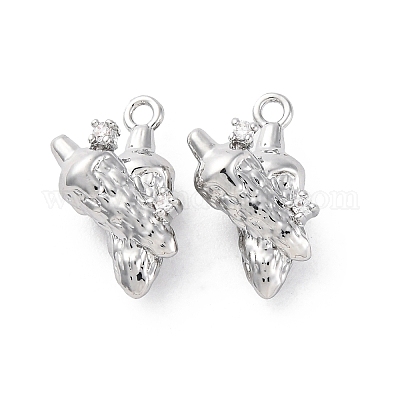 Кулоны со стразами и кристаллами из латуни KK-E793-08P-1