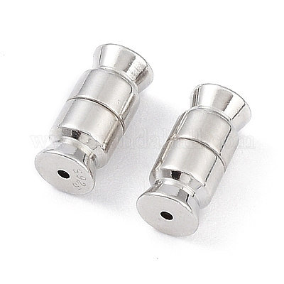 Застежки из стерлингового серебра с родиевым покрытием STER-K173-12P-1