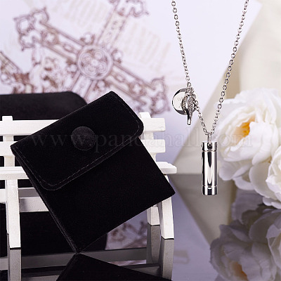 1 шт. ожерелье из нержавеющей стали 304 в форме колонны с прахом DIY-TA0010-07A-1