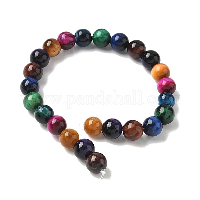 Природных тигровый глаз бисер нитей G-G101-8mm-6-1