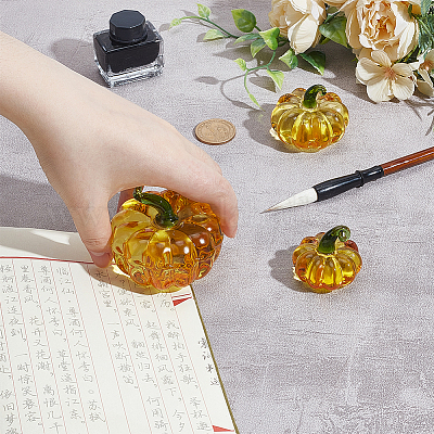 3 шт. 3 стиля стеклянных тыквенных украшений DJEW-PH0001-68C-1