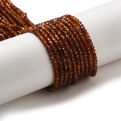 Натуральный оранжевый гранатовый бисер пряди G-M426-A01-01-1