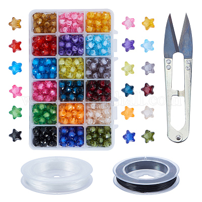 Wholesale PandaHall Elite 50Pcs 5 Style AB Color Plated Transparent Acrylic  Beads 