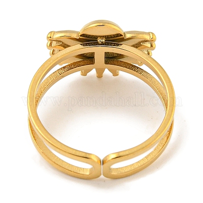 Ионное покрытие (ip) 304 нержавеющая сталь Sun Open манжета кольца компоненты RJEW-A043-01G-1