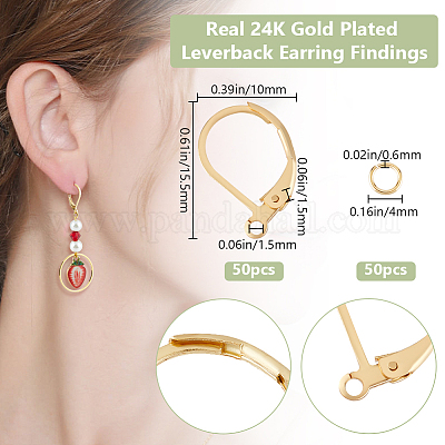 50 шт. фурнитура для сережек из нержавеющей стали 304 FIND-BBC0003-16-1