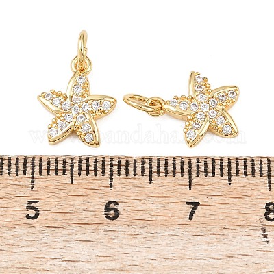 Латунные микропаве прозрачные кубические циркониевые подвески KK-G544-01G-03-1