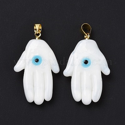 Подвески лэмпворк ручной работы LAMP-P057-02G-06-1