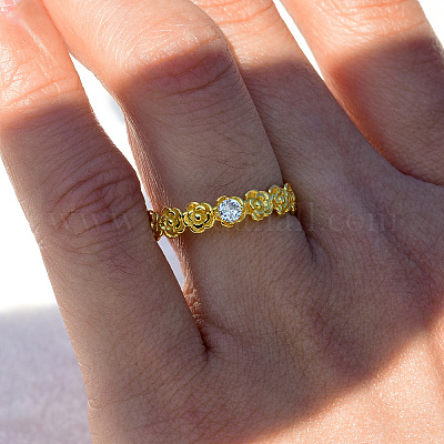 Кольца для женщин с латунным паве из кубического циркония OI9467-2-1