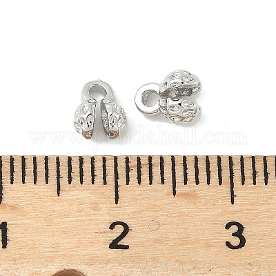 Наконечники бусин из латуни в виде цветка KK-M326-10P-1